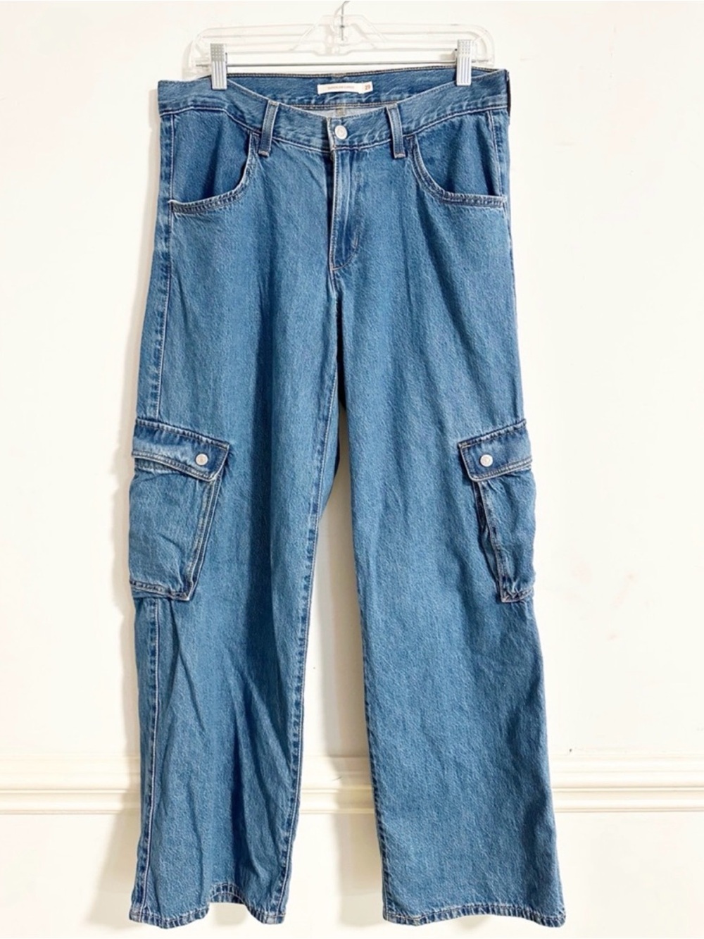 Levi’s Superlow Loose Cargo Jeans Blue W29 L32 Y2K Utility
